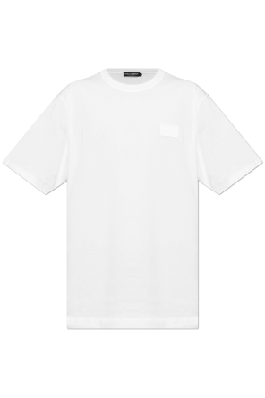 【関税＆送料込み】White T-Shirt With Palm Angels Logo In C Palm Angels logo-print crew-neck T-shirt | White | FARFETCH